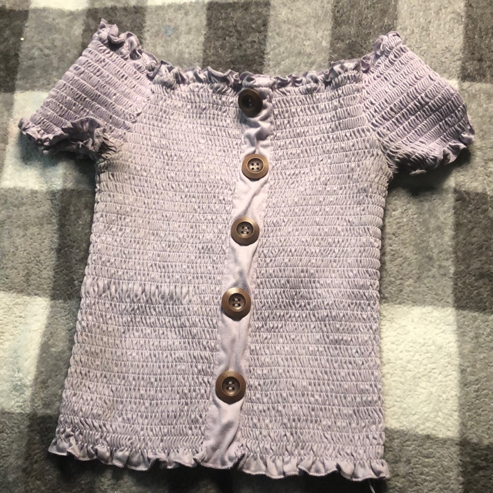 Purple mini shirt